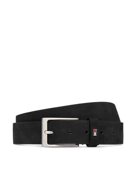 Tommy Hilfiger Pásek Tommy Hilfiger Layton 3.5 Nubuck AM0AM15047 Černá