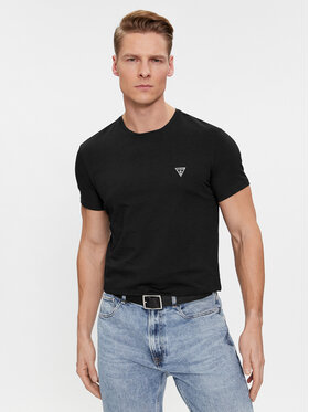 Guess Guess Футболка Caleb U97M00 KCD31 Чорний Slim Fit