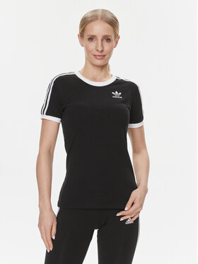 adidas adidas Футболка adicolor Classics 3-Stripes GN2900 Чорний Regular Fit