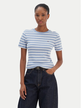 Tommy Hilfiger Tommy Hilfiger Camiseta New Cody WW0WW40587 Celeste Slim Fit