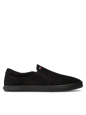 Tommy Hilfiger Гуменки Tommy Hilfiger Iconic Slip On FM0FM00597 Черен