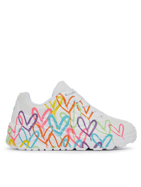 Skechers Snīkeri Skechers Uno Lite Spread The Love 314064L/WML Balts