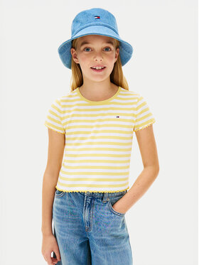 Tommy Hilfiger Tommy Hilfiger Camiseta KG0KG08590 Amarillo claro Slim Fit