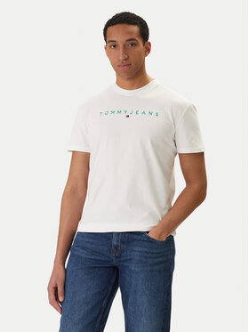 Tommy Jeans Tommy Jeans Camiseta Linear Logo DM0DM20744 Blanco Regular Fit