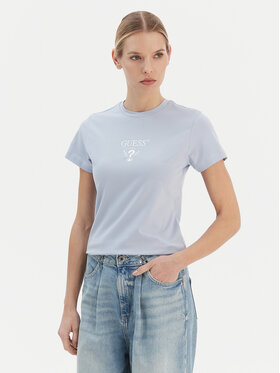 Guess Guess Футболка V4YI21 KCDH1 Блакитний Regular Fit