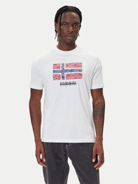 Napapijri Napapijri Camiseta S-Drapeau Ss NP0A891K Blanco Regular Fit