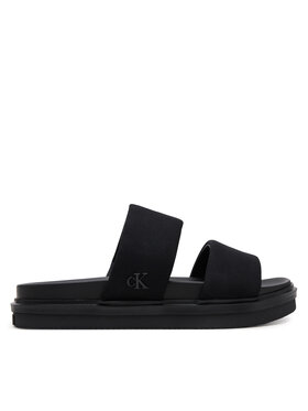 Calvin Klein Jeans Papucs Calvin Klein Jeans Flat Molded Dbl Bar Sandal Cv YM0YM01222 Fekete