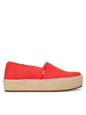Toms Еспадрильї Toms Valencia Platform 10021919 Червоний
