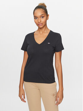 Gant Gant T-shirt Shield 4200750 Crna Regular Fit