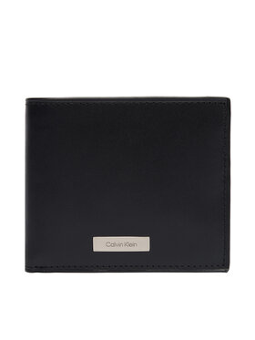 Calvin Klein Maks Calvin Klein Plaque Billfold W/ Coin LV04D1067G Melns