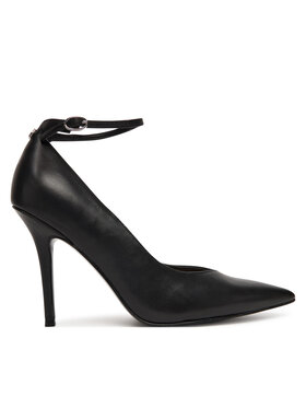 Guess Pantofi cu toc subțire Guess FLFNPR LEA08 Negru