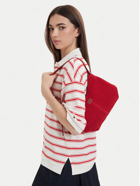 Tommy Jeans Handtasche Tommy Jeans Tjw Slouchy Suede Shoulder Bag AW0AW18859 Rot