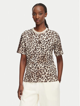 adidas adidas Marškinėliai Seasonal Essentials Animal Print KH1549 Smėlio Regular Fit