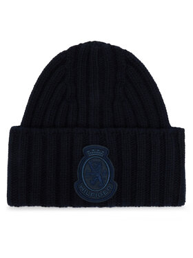 Tommy Hilfiger Čiapka Tommy Hilfiger Th Crest Fluffy AW0AW18210 Tmavomodrá