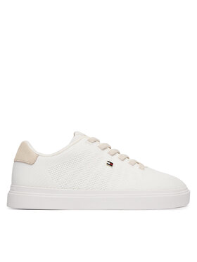 Tommy Hilfiger Sneakersy Tommy Hilfiger Knit Cupsole FW0FW09289 Biela