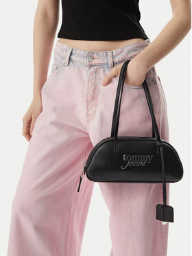 Tommy Jeans Handtasche Tommy Jeans Tjw Bold Shoulder Bag AW0AW18787 Schwarz