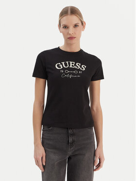 Guess Guess T-Shirt V6RI02 J1314 Μαύρο Regular Fit