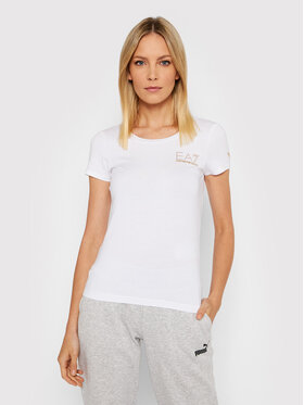 EA7 Emporio Armani EA7 Emporio Armani Футболка 8NTT65 TJDQZ 1100 Білий Slim Fit