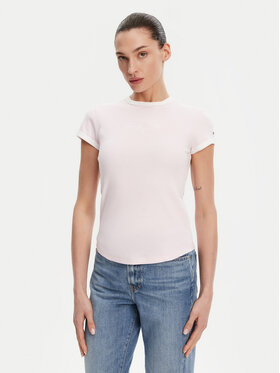 Tommy Hilfiger Tommy Hilfiger Póló WW0WW44581 Rózsaszín Slim Fit