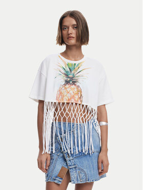 Desigual Desigual Футболка 25SWTKAN Écru Regular Fit