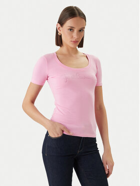 Just Cavalli Just Cavalli Camiseta 80PAHE22 CJ112 Rosa Slim Fit