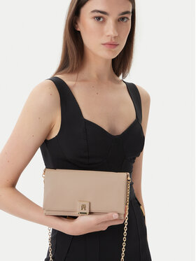 Tommy Hilfiger Torbica Tommy Hilfiger Th Monogram Chain Strap Crossbody Bag AW0AW17403 Ružičasta
