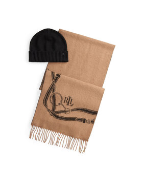 LAUREN RALPH LAUREN Šalles un cepures komplekts LAUREN RALPH LAUREN LAUREN RALPH LAUREN-454P04494001 Bēšs