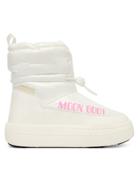 Moon Boot Cizme de zăpadă Moon Boot Mb Jr Park Tube Mid Glitter Wp 80D3440110 Alb
