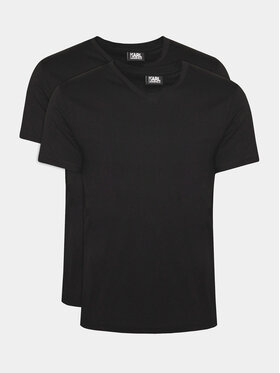 KARL LAGERFELD KARL LAGERFELD Conjunto de camisetas 765001 500298 Negro Slim Fit