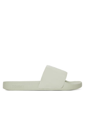 Tommy Jeans Klapki Tommy Jeans Flag Pool Slide Patent EN0EN02901 Zielony