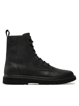 Calvin Klein Jeans Zābaki Calvin Klein Jeans Eva Boot Mid Laceup Rebellious YM0YM01071 Melns
