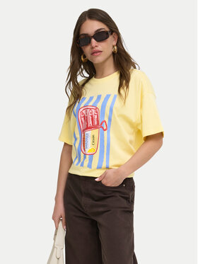 ONLY ONLY Футболка Vivvi 15346761 Світло-жовтий Regular Fit