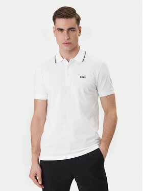 BOSS BOSS Polo Birdie Paule 50559365 Blanco Slim Fit