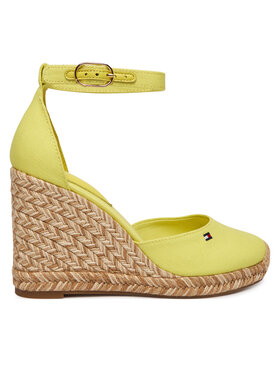 Tommy Hilfiger Espadrilles Tommy Hilfiger Flag High Wedge Espad Closed Toe FW0FW09225 Sárga