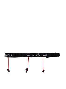 Compressport Športový pás Compressport Race Number Belt CU00013B Čierna