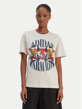 adidas adidas Camiseta Farm Rio Graphic KD4641 Écru Regular Fit
