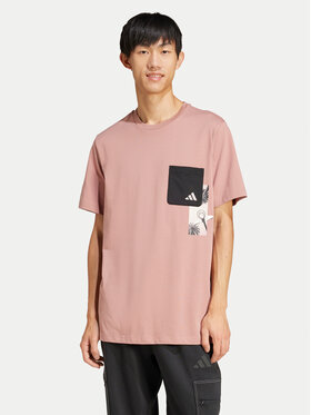 adidas adidas Футболка Lens Elevated Pocket Graphic JJ3927 Рожевий Loose Fit