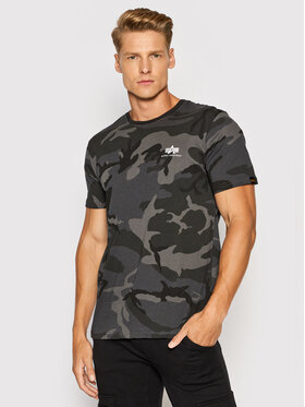 Alpha Industries Alpha Industries Marškinėliai Backprint T Camo 128507C Juoda Regular Fit