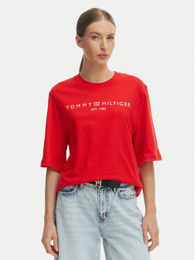 Tommy Hilfiger Tommy Hilfiger Camiseta WW0WW47811 Naranja Relaxed Fit