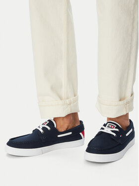 Tommy Hilfiger Teniși Tommy Hilfiger Th Boat Vulc Sneaker Canvas FM0FM05877 Bleumarin