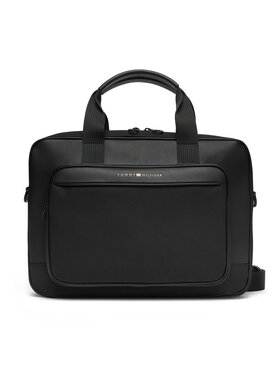 Tommy Hilfiger Portatīvā datora soma Tommy Hilfiger Th Foundation Computer Bag AM0AM13626 Melns