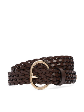 Tommy Hilfiger Moteriškas Diržas Tommy Hilfiger Th Chic 2.5 Woven Leather AW0AW18111 Ruda