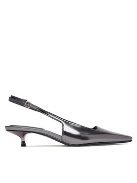 Calvin Klein Tacones Calvin Klein Kitten Heel Pump Sling Mirr Lth HW0HW03275 Plata