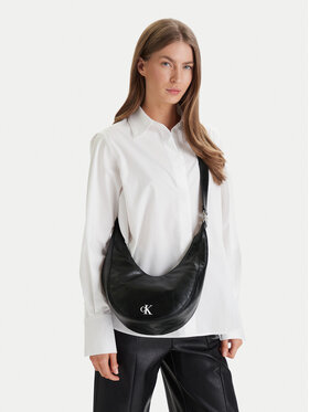 Calvin Klein Torbica Calvin Klein Buckle Convertible Small Hobo LV04F3512G Crna