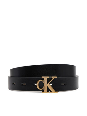 Calvin Klein Jeans Sieviešu josta Calvin Klein Jeans Monogram Placque Buckle 25Mm Rev LV04K7005G Melns