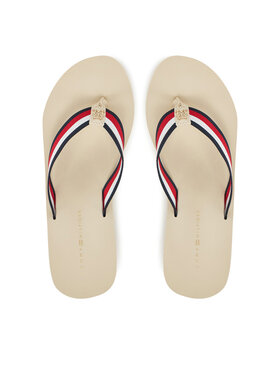 Tommy Hilfiger Σαγιονάρες Tommy Hilfiger Th Corporate Wedge Beach Sandal FW0FW08520 Μπεζ