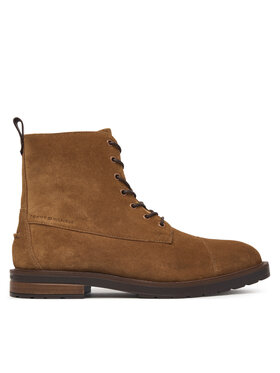 Tommy Hilfiger Trzewiki Tommy Hilfiger Cleated Hilfiger Sde Moc Boot FM0FM05964 Brązowy ciemny