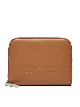 Calvin Klein Cartera Calvin Klein Embossed Logo Zip Md K60K612437 Marrón