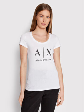 Armani Exchange Armani Exchange Футболка 8NYT70 YJ16Z 1000 Білий Slim Fit