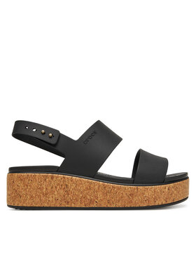 Crocs Босоніжки Crocs Brooklyn Cork Low Wedge 211144 Чорний